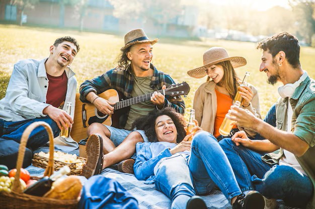 Friends having fun